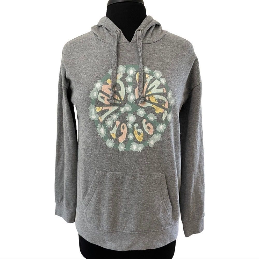 Vans Daisy Craze Gray Pullover Hoodie 1966 Retro Graphic Sweatshirt Sz S